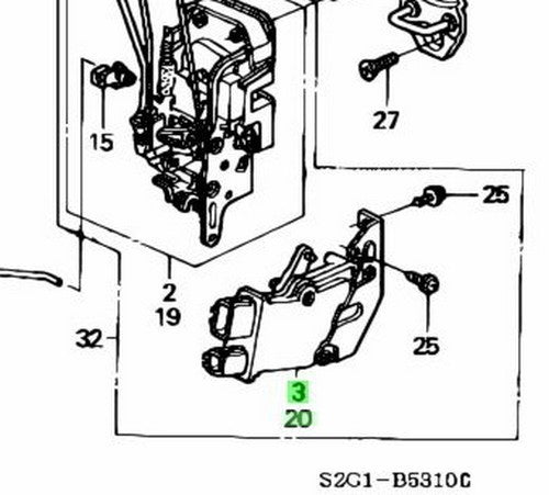 Genuine Honda FR Door Lock Actuator Assembly L&R Set 72115-S2H-J01 72155-S2H-0031