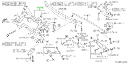 NEW Genuine Subaru Rear Suspension Subframe Assembly Rear Frame OEM 20152VA0000