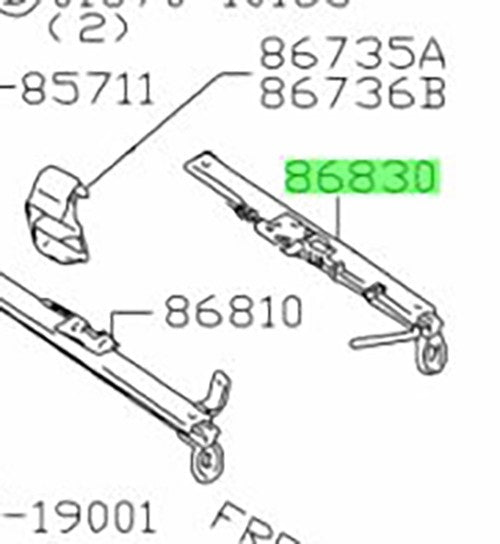 86630-56B10-000 Suzuki Adjuster,fr seat slide inner,r 8663056B10000, New Genuine2