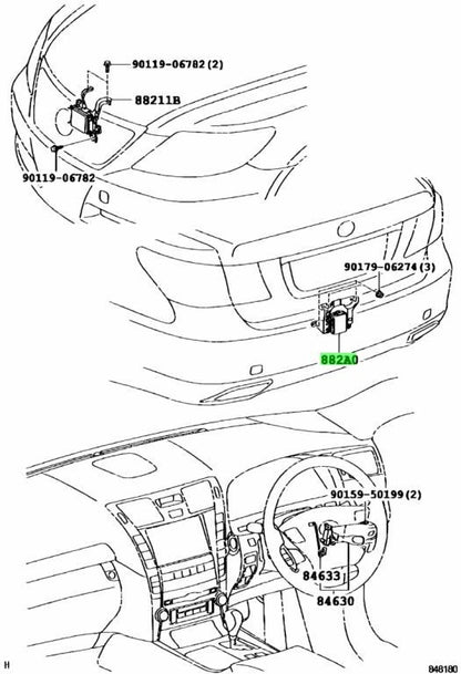OEM TOYOTA Lexus Rear Millimeter Wave Radar Sensor Assy 882A0-50020 882A0500201
