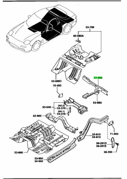 OEM MAZDA CROSS MEMBER NO.5 RX-7 FD3S FD01-53-940A0