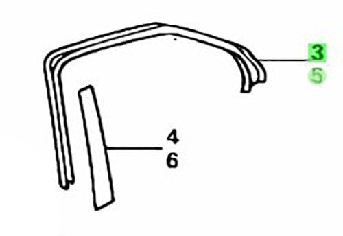 OEM TAPE SET RR. DOOR SASH UPPER NH70 R&L SET Honda Accord 67824/67864-SEA-003ZA2