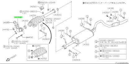 14190-66D00-000 Suzuki Pipe,exh no.1 1419066D00000, New Genuine OEM Part