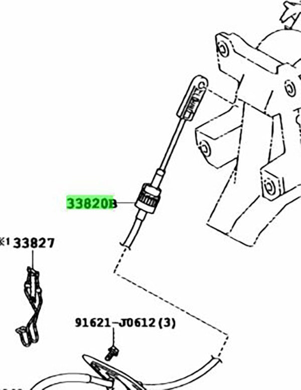 Toyota Lexus Transmission Shift Control Cable Assembly 33820-48360 33820483602