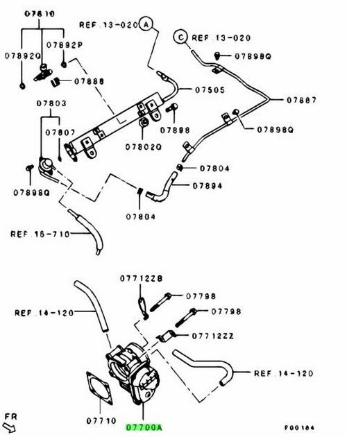Genuine Mitsubishi Throttle Body 1450A109