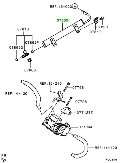 OEM Genuine Mitsubishi Outlander PHEV GG2W GG3W PIPE,FUEL DELIVERY 1465A4021