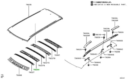 NEW Genuine Mitsubishi Center Roof Bow OEM 5290F7050