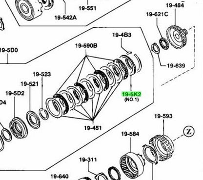 OEM Mazda RX-7 FD3S Eunos Cosmo JCES BV65-19-5K2 Retaining Plate Genuine AT1