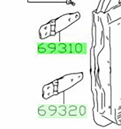 OEM Genuine Suzuki Front Door UpperLower Hinges Set 4PCS 69310-80110 69320-801102