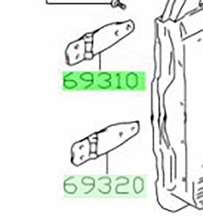 OEM Genuine Suzuki Front Door UpperLower Hinges Set 4PCS 69310-80110 69320-801102