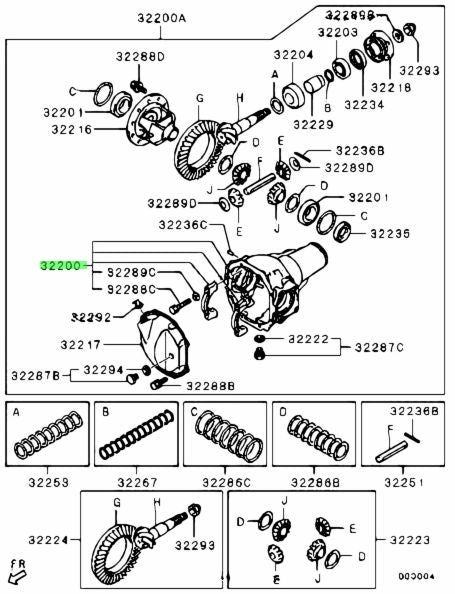 NEW Genuine Mitsubishi Front Differential Carrier Assembly OEM MN1689530