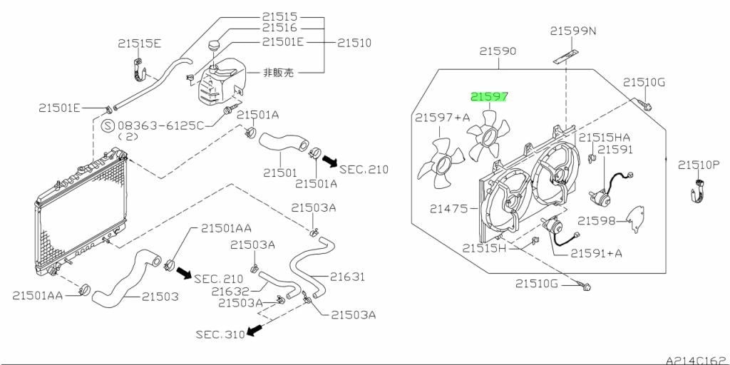 New Genuine Nissan A/C Condenser Cooling Fan Motor 21486-85E00 OEM0