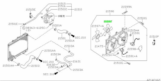New Genuine Nissan A/C Condenser Cooling Fan Motor 21486-85E00 OEM0