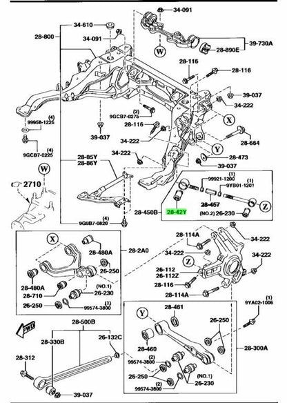 FD01-28-42Y Mazda Genuine RX-7 FD3S BUSHING PILLOW BALL NEW1