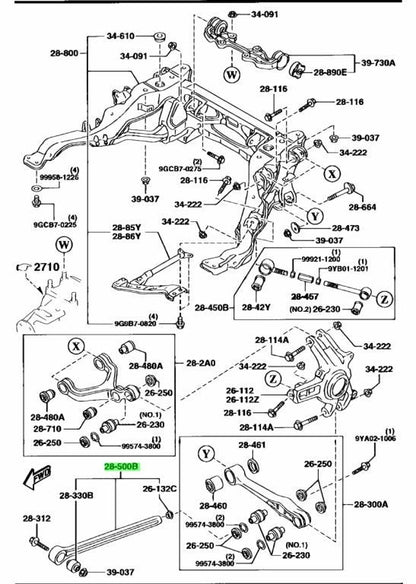 OEM Mazda RX-7 FD3S Front Lower Link Genuine FD15-28-50X JDM1