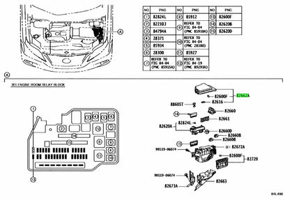 Genuine Lexus RX270/350/450H Engine Room Relay Block Cover No.1 82662-483101
