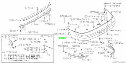 OEM SUBARU FACE-REAR BUMPER For IMPREZA GC/GF 57720-FA0420