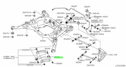 Genuine Nissan GT-R R35 Radius Rod 55110-JW90B1