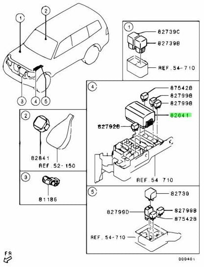 OEM Genuine Mitsubishi Pajero Montero V88W Relay Control Unit 8638A0091
