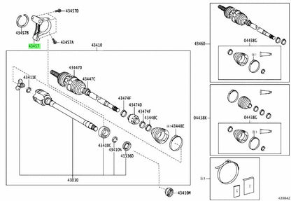 OEM Genuine TOYOTA Lexus New Drive Shaft Bearing Bracket 43457-48010 43457480101