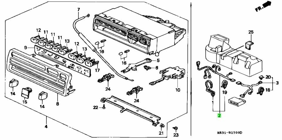 OEM Honda Civic EG Heater Sub Wire Harness A Genuine 32157-SR3-0000