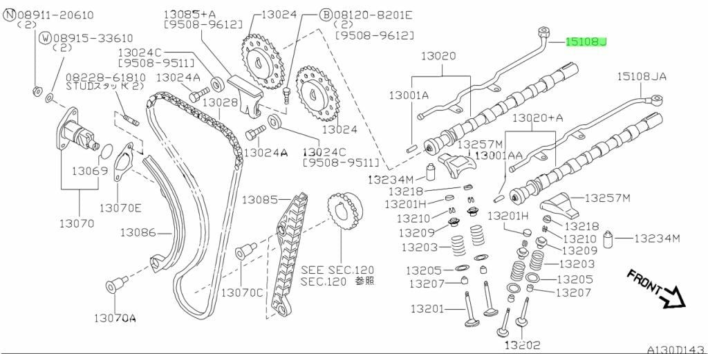 OEM TUBE ASSEMBLY, OIL Genuine Nissan 180SX S13 KRPS13 SR20DET 15108-53J031