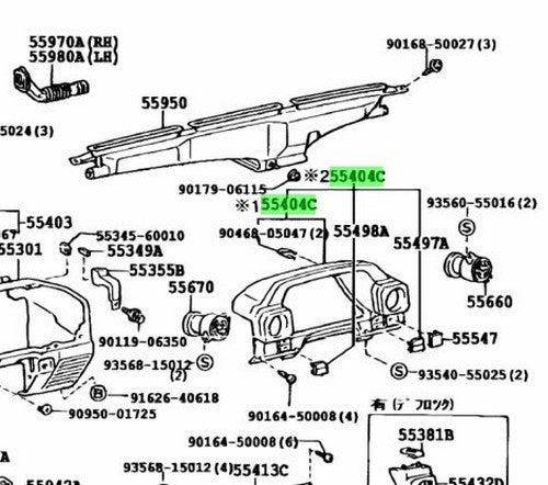 Genuine Toyota Land Cruiser Instrument Cluster Finish Panel 55404-90K01-131