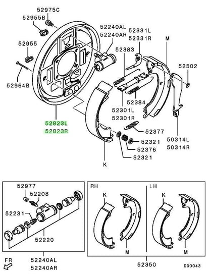 NEW Genuine Mitsubishi Front LH&RH Brake Dust Shield Set OEM 4600A229 4600A2301