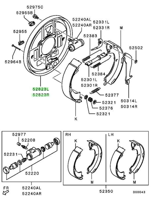 NEW Genuine Mitsubishi Front LH&RH Brake Dust Shield Set OEM 4600A229 4600A2301