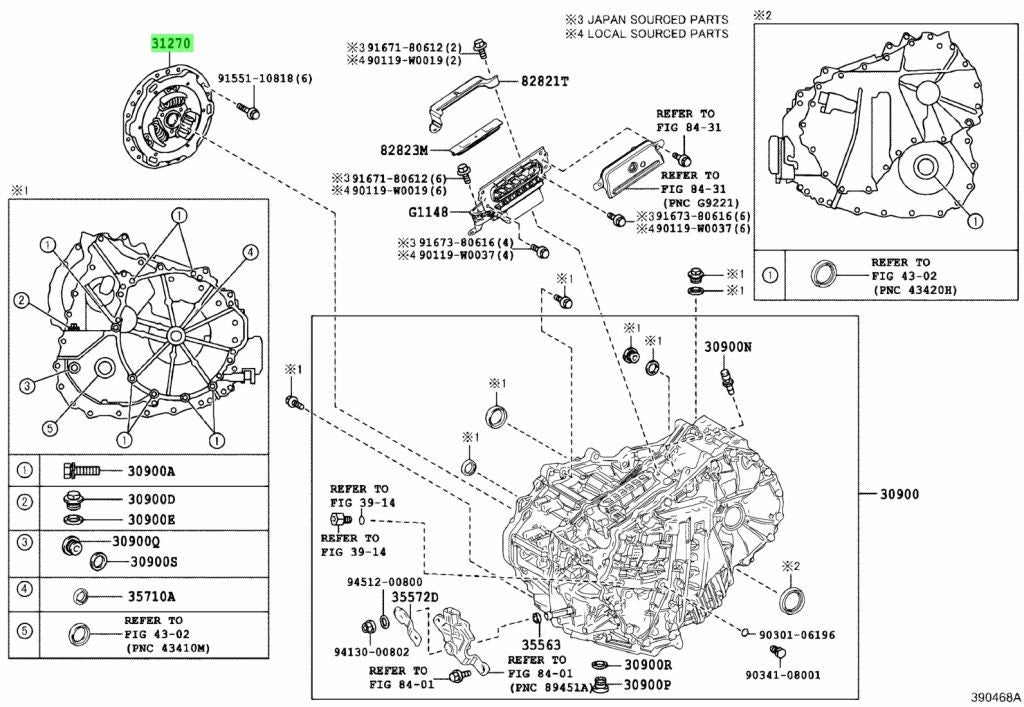 31270-47070 Toyota Damper assy, transmission input 3127047070, New Genuine OEM P1