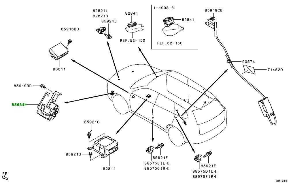 OEM Genuine Mitsubishi Outlander PHEV GG2W SPEAKER,ACOUSTIC VEHICLE ALERTING1