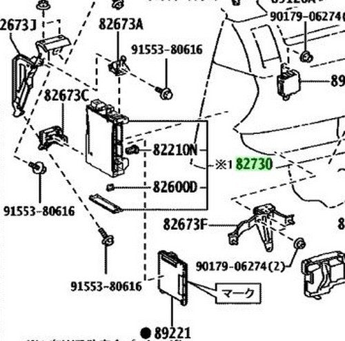 Genuine Toyota Hiace GDH201V Instrument Panel Junction Block OEM 82730-261611