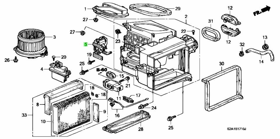 OEM MOTOR ASSY., FRESH & RECIRCULAR Genuine Honda S2000 AP2 79350-S2A-003