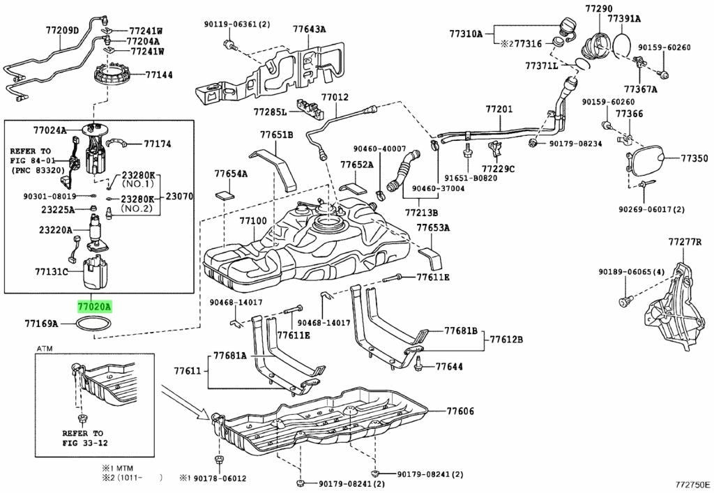 77020-35121 Toyota Tube assy, fuel suction w/pump & gage 7702035121, New Genuine1