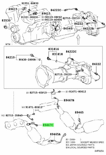 Genuine Toyota Air Fuel Ratio Sensor 89467-71020 4Runner FJ Cruiser GX470 OEM1