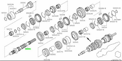 Genuine NISSAN  FAIRLADYZ Z34 Transmission Main Shaft 32241-CD80A Manual Gearbox2