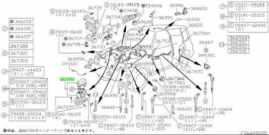 36730-60A20-000 Suzuki Box assy,main fuse 3673060A20000, New Genuine OEM Part0