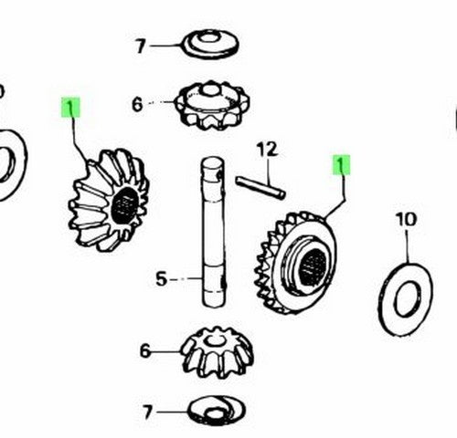 OEM GEAR, DRIVE PINION Genuine Honda Civic EF Hatchback B16A SiR 41221-PC8-030