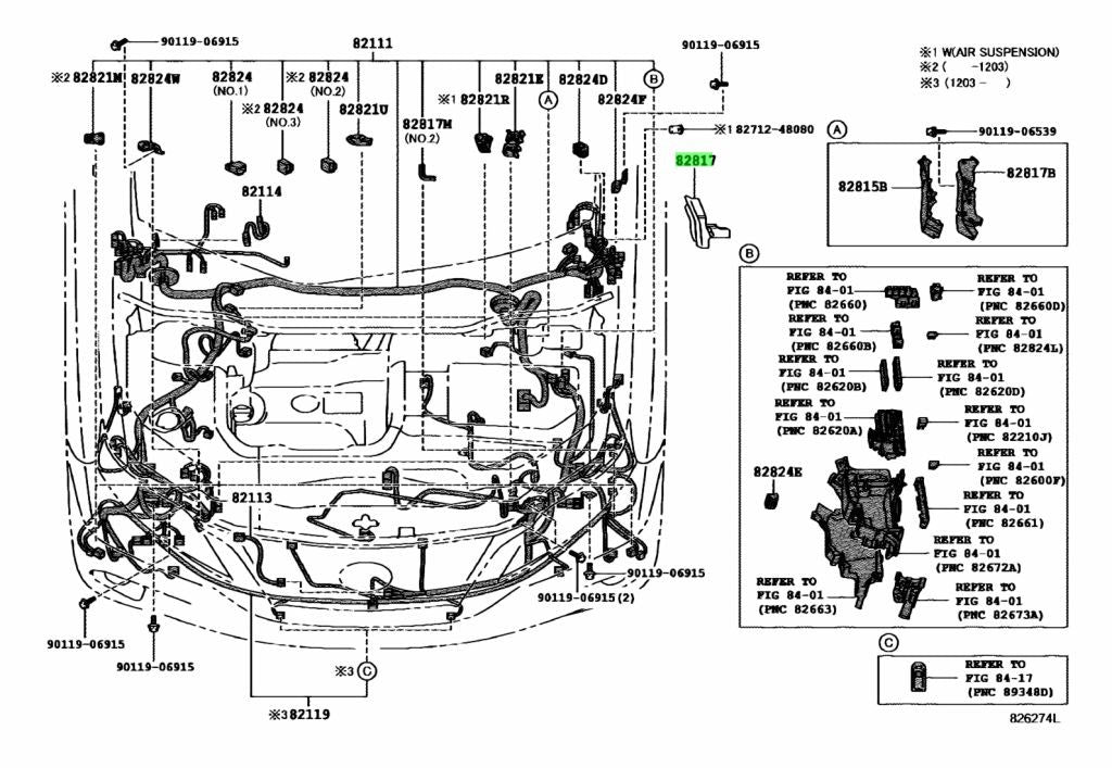 Genuine Toyota Lexus RX270/350/450H Wiring Harness Protector No.1 82817-48J901