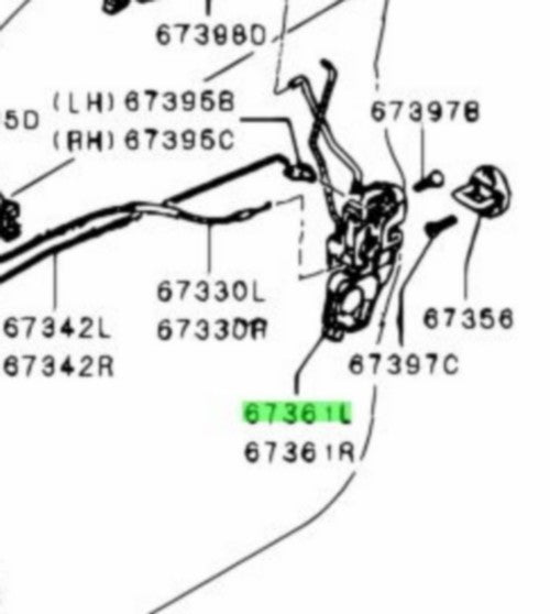 OEM Genuine Mitsubishi Montero Pajero V87W, V88V, V88W LATCH,FR DOOR,LH 5715A2771