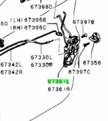 OEM Genuine Mitsubishi Montero Pajero V87W, V88V, V88W LATCH,FR DOOR,LH 5715A2771