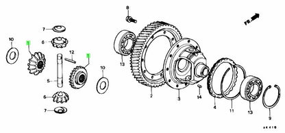 OEM GEAR, DRIVE PINION Genuine Honda Civic EF Hatchback B16A SiR 41221-PC8-030
