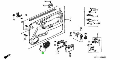 Genuine Honda Door Speaker Lid Integra DC2 DB8 1994-2001 83503-ST7-010ZA1