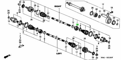 OEM Honda Civic EG Driveshaft Dynamic Damper Genuine 44351-SR3-A011