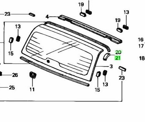 NEW Genuine Honda Rear Windshield Side Molding LH RH Set OEM 73260/73265-S2H-0001