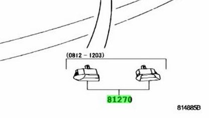 Genuine Toyota Lexus RX270/350/450H License Plate Lamp Assy 81204-480201