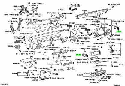 Toyota Genuine 55660-60050 Instrument Panel Register Assembly Land Cruiser Prado1