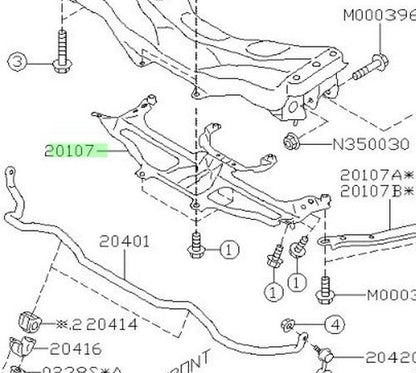 NEW Genuine Subaru Front Suspension Support Arm Suspension Arm OEM 20107VA0001