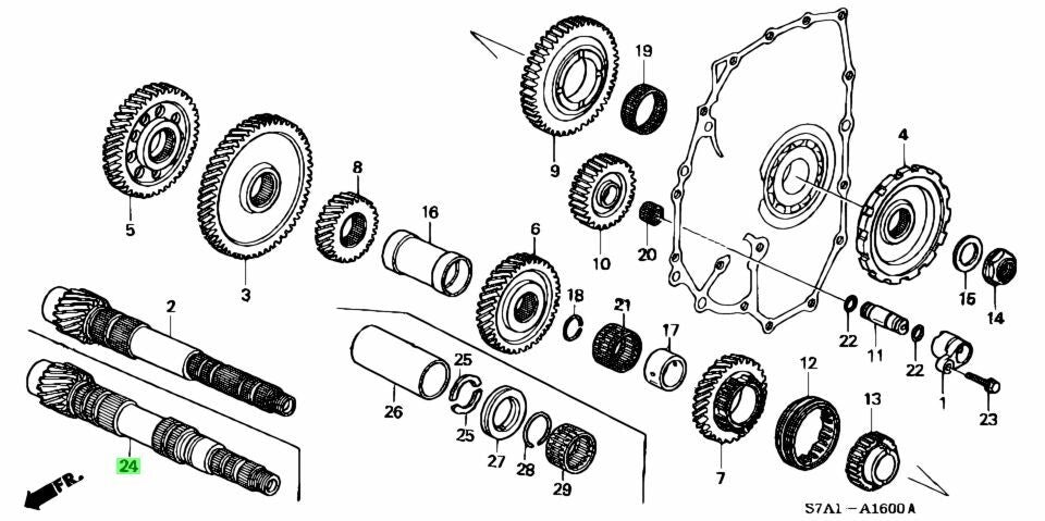 OEM HONDA COUNTERSHAFT Civic DBA-FD1
