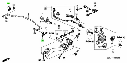 OEM LINK COMP RR STABILIZER R&L SET HONDA CR-V LA-RD4 52321/52320-S9A-003